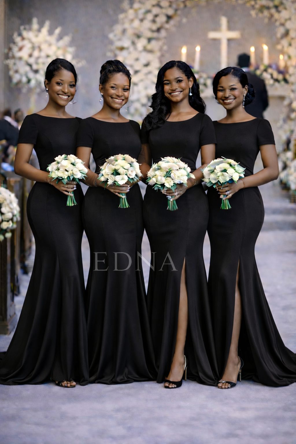 Grass Green Luxury Bridesmaids Gown
